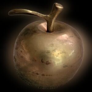 Vintage Brass Apple Shaped Dinner Bell Brass Collectible Brass Bells